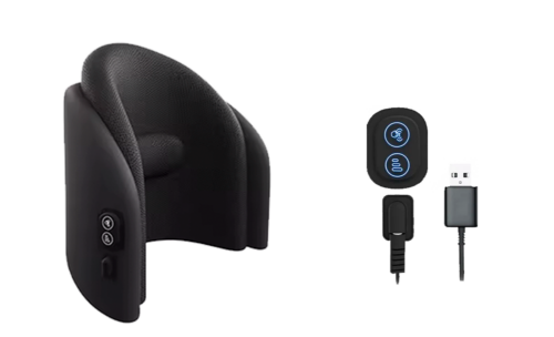 control de masaje y conexión USB del cojín lumbar