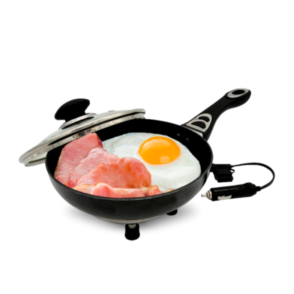 Sartén Eléctrica 24v para Camión y Autocaravana, Dimensiones 20x4cm, Antiadherente